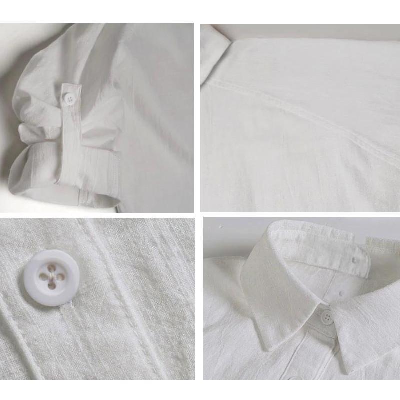 シャツワンピース レディース ロング丈 膝丈 リネン 長袖 シャツ ワンピース 春 夏 春服 夏服 きれいめ ゆったり チュニック トップス 羽織 |  | 11