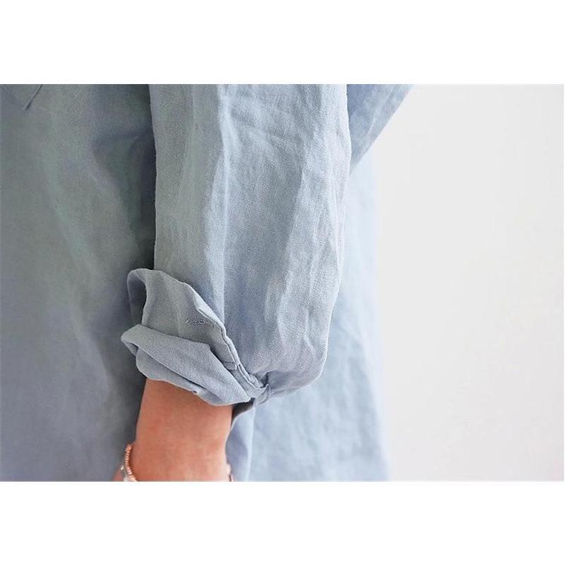 シャツワンピース レディース ロング丈 膝丈 リネン 長袖 シャツ ワンピース 春 夏 春服 夏服 きれいめ ゆったり チュニック トップス 羽織 |  | 15