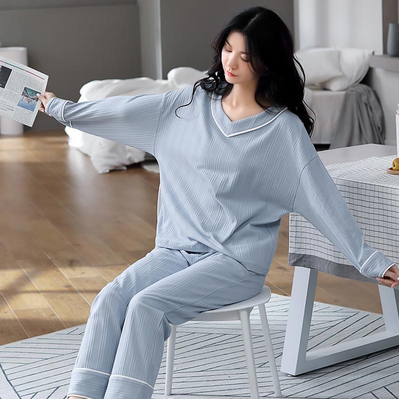 パジャマ レディース 上下セット 春 秋冬 カットソー 長袖 ルームウェア 可愛い ロングパンツ オシャレ セットアップ 部屋着 シャツ カジュアル |  | 11