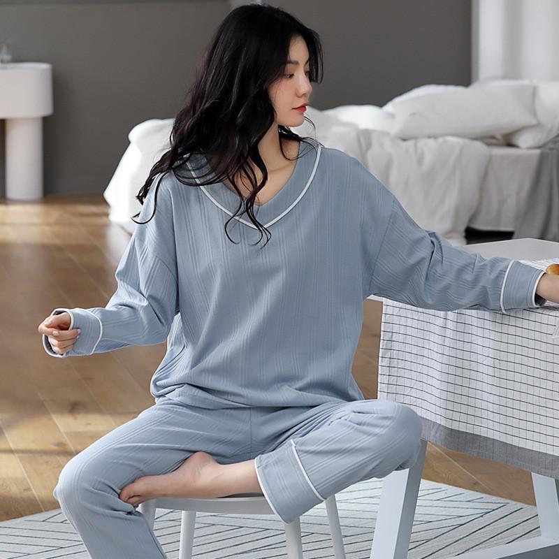 パジャマ レディース 上下セット 春 秋冬 カットソー 長袖 ルームウェア 可愛い ロングパンツ オシャレ セットアップ 部屋着 シャツ カジュアル |  | 12