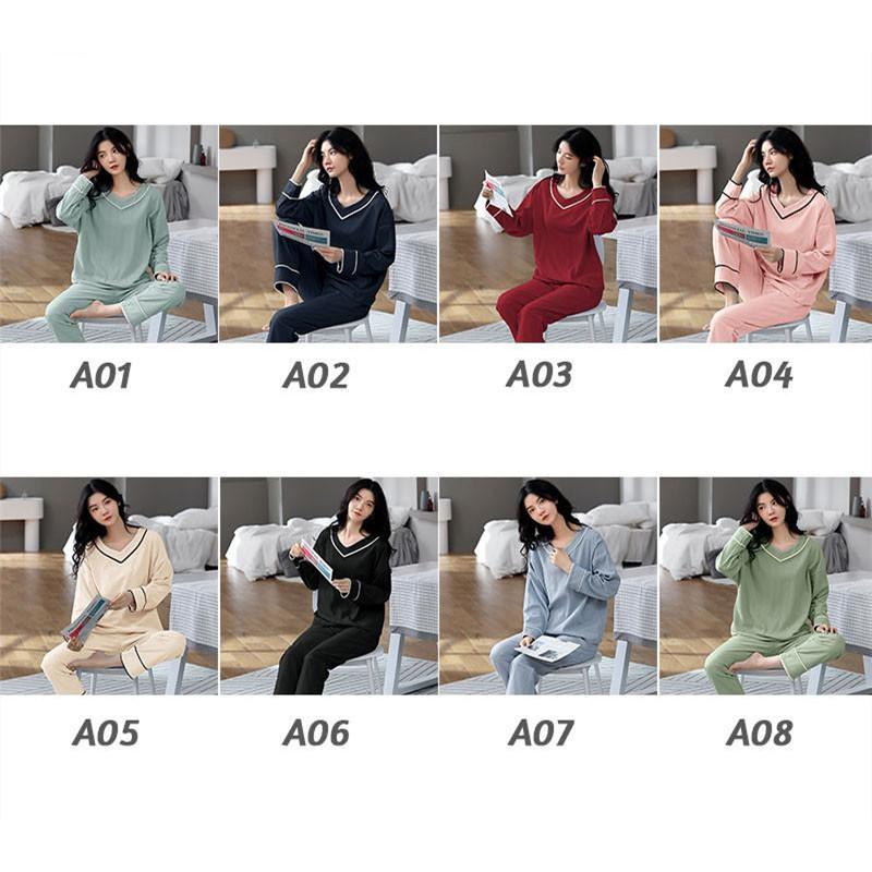 パジャマ レディース 上下セット 春 秋冬 カットソー 長袖 ルームウェア 可愛い ロングパンツ オシャレ セットアップ 部屋着 シャツ カジュアル |  | 02