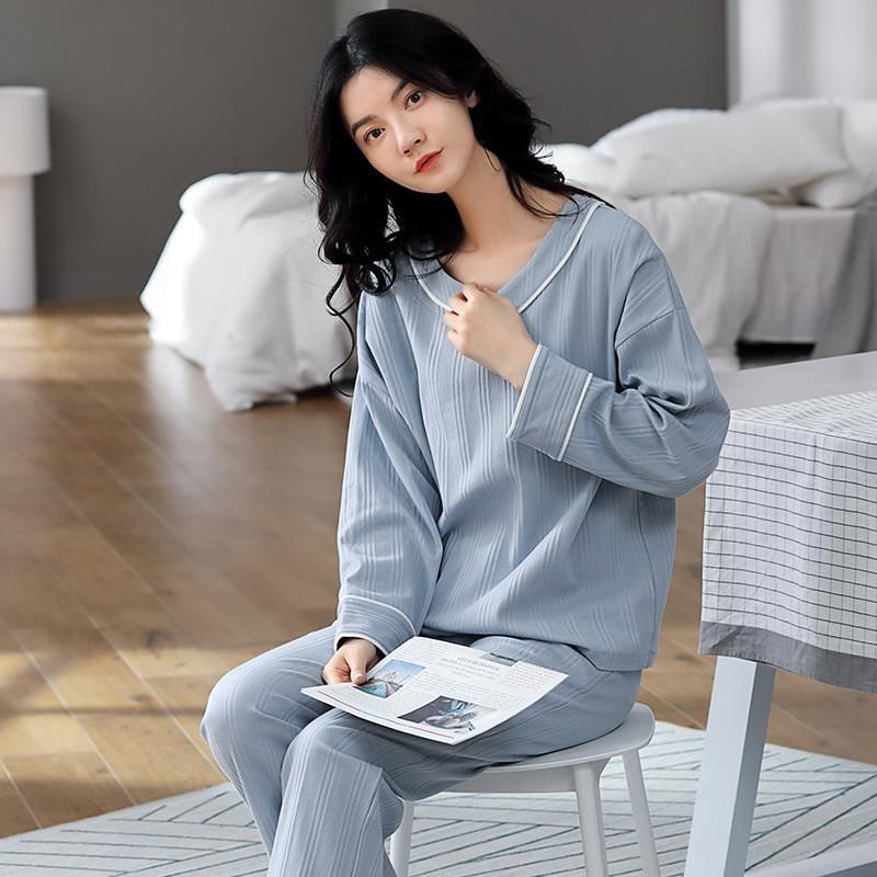 パジャマ レディース 上下セット 春 秋冬 カットソー 長袖 ルームウェア 可愛い ロングパンツ オシャレ セットアップ 部屋着 シャツ カジュアル |  | 09