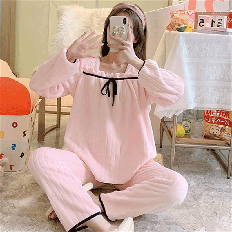 パジャマ レディース 上下セット モコモコ 秋冬 長袖 ルームウェア 可愛い ロングパンツ セットアップ 暖かい 防寒 寝巻き 部屋着 |  | 15