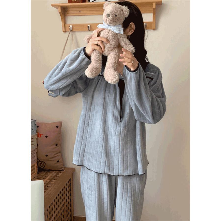 パジャマ レディース 上下セット モコモコ 秋冬 長袖 ルームウェア 可愛い ロングパンツ セットアップ 暖かい 防寒 寝巻き 部屋着 |  | 17