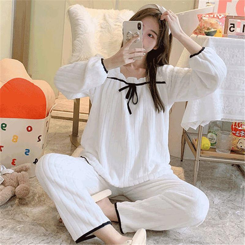 パジャマ レディース 上下セット モコモコ 秋冬 長袖 ルームウェア 可愛い ロングパンツ セットアップ 暖かい 防寒 寝巻き 部屋着 |  | 09