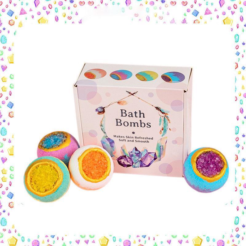バスボム ギフトセット カラフル リラックス 保湿 入浴剤 4個入り バスボール お風呂用 肌に優しい 潤い子供 女性 母の日 プレゼント 炭酸 |  | 01