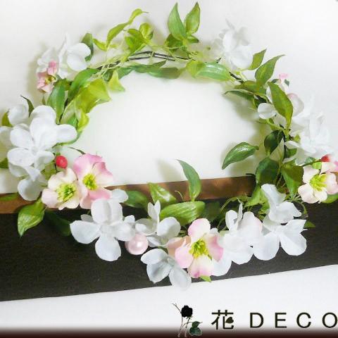 102 花冠 ブロッサムと紫陽花 ピンク　髪飾り ヘッドドレス ウェディング | 
