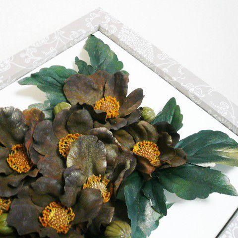 ブラウンコスモス フラワーフレーム 花の壁掛け アートフラワー インテリア　新築祝い　母の日　敬老の日 |  | 01