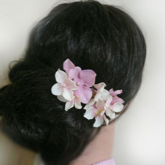 髪飾り チョイたし 花 紫陽花 2本セット ユーピン付き 成人式 振袖 結婚式 卒業式 袴 浴衣 着物|hanadeco-y|05