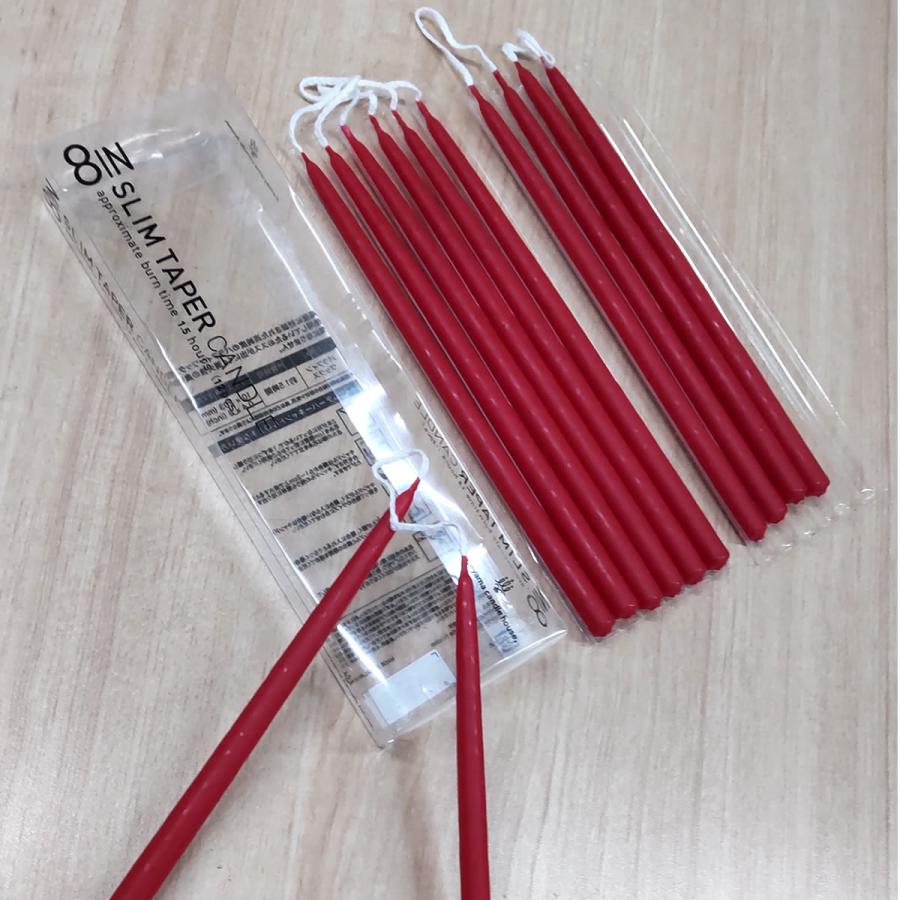 パーティーテーパー12本入 レッド 163-88323-4 キャンドル ロウソク