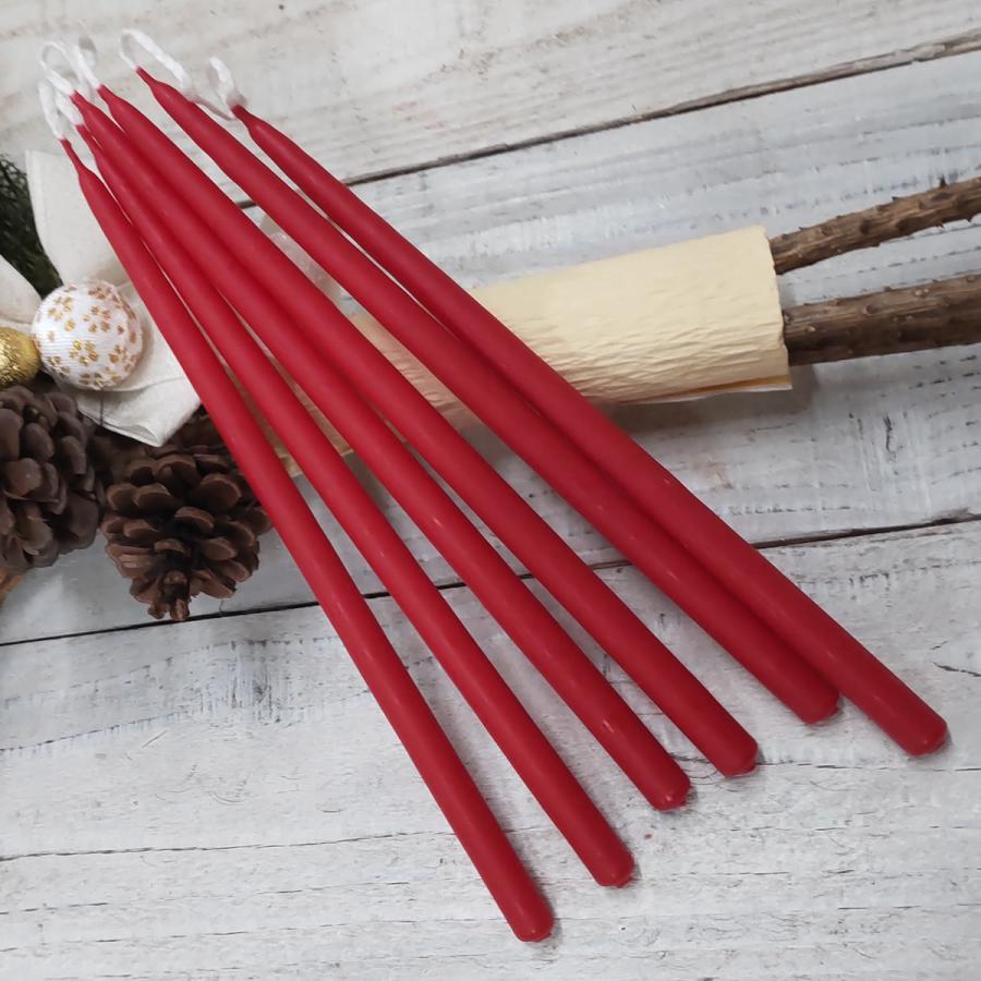 パーティーテーパー12本入 レッド 163-88323-4 キャンドル ロウソク
