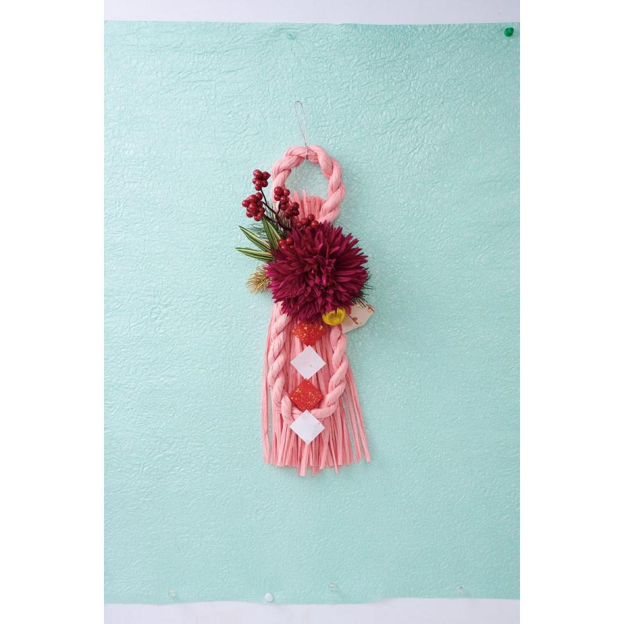 AT−24002 結衣ユイ モモ 196-24002-2 しめ縄 正月飾り しめ縄リース