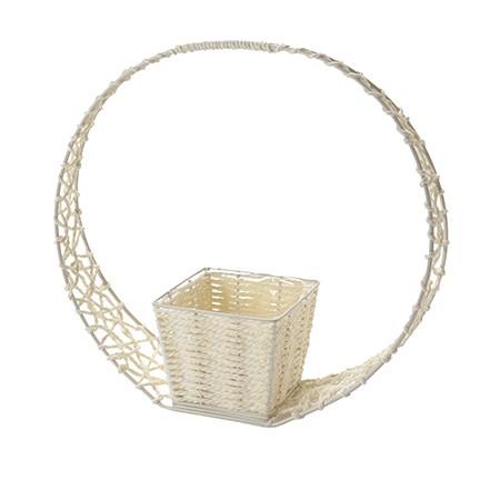 大橋新治商店 満月白角M 20-462 かご バスケット 花籠 和風 : はなど