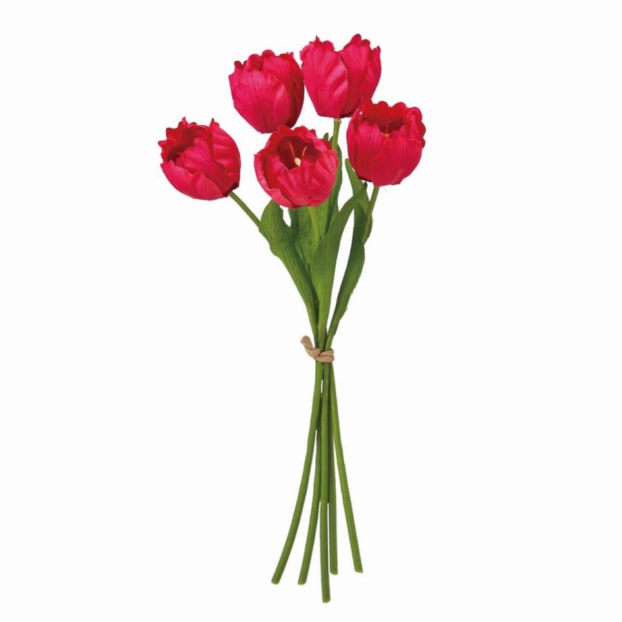 即日 造花 Magiq 東京堂 エリーチューリップバンドル 5本 Rd Bt Fm 053 造花 花材 た行 チューリップ 002 はなどんやアソシエ 通販 Yahoo ショッピング