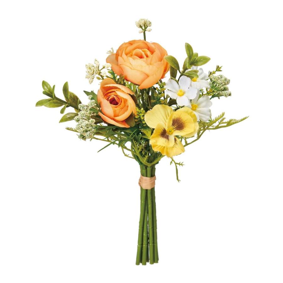 造花 Magiq 東京堂 ルノーラナンブーケ 束一体化仕様 9 Or Yl Fm 009 花材 ら行 ラナンキュラス 可愛いクリスマスツリーやギフトが