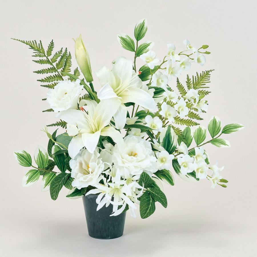造花 東京堂 お供えカサブランカアレンジ 右用 ZA005469 仏花 供花