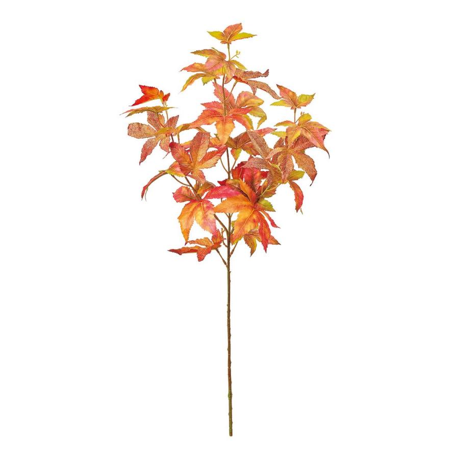 造花 MAGIQ東京堂 錦秋もみじ OR RD オレンジレッド FG000848 造花枝物