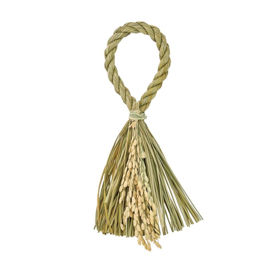 東京堂 稲穂末広飾り XJ002800 しめ縄 正月飾り しめ縄リース土台 天然