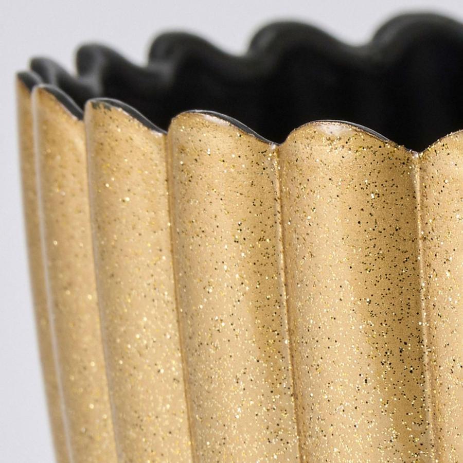 プラベメタリックカーム ゴールドグリッター GS005140-018 花器 花瓶