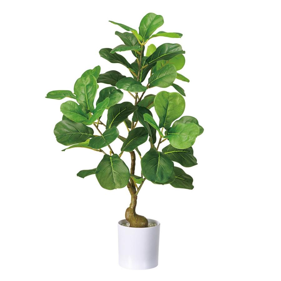 人工観葉植物 MAGIQ東京堂 ゴムノキミニホワイトポット GREEN グリーン