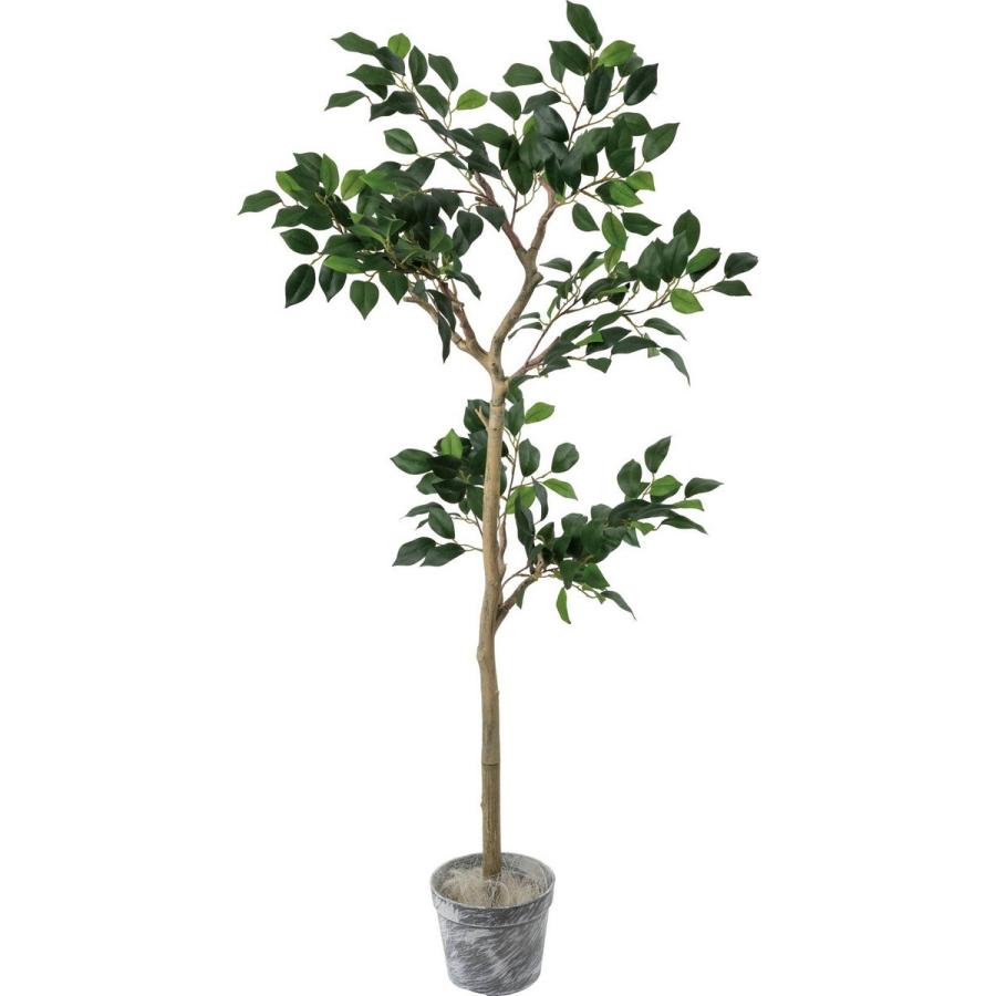 直送 人工観葉植物 YDM ジョイントベンジャミンツリーセット ＧＲ GLA-1514-GR ※代引 返品 キャンセル不可 人工観葉植物 高さ〜150cm