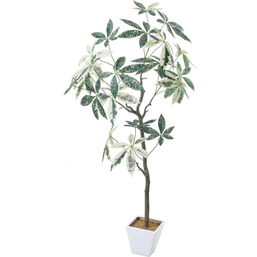直送 人工観葉植物 YDM パキラミルキーウェイツリー ホワイトグリーン GLA-1547-W G ※返品 代引 キャンセル不可