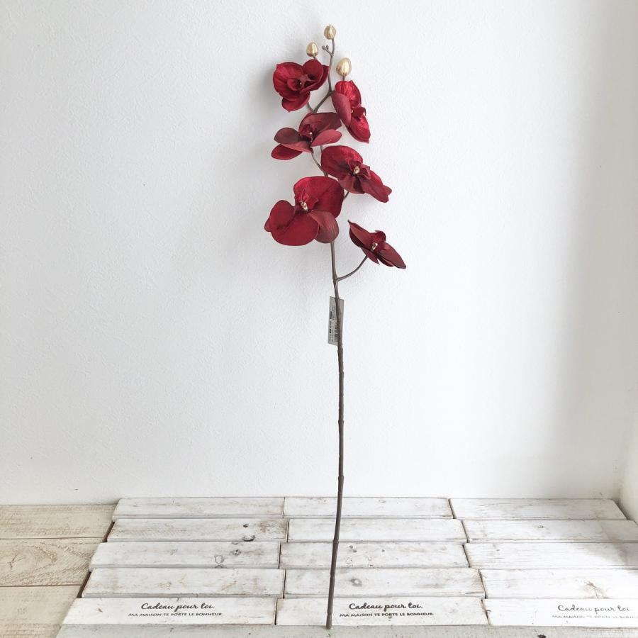 造花 YDM ベルベットオーキット レッド FS-9319R 花材「ら行」 ラン 蘭