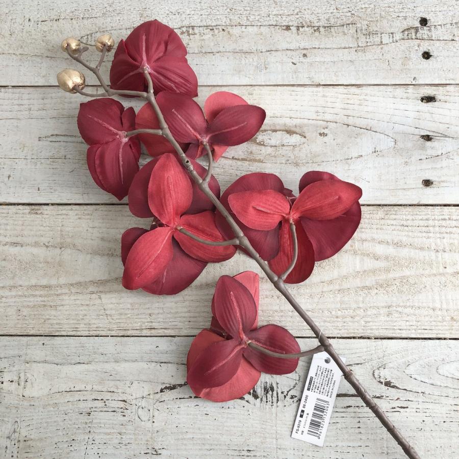 造花 YDM ベルベットオーキット レッド FS-9319R 花材「ら行」 ラン 蘭