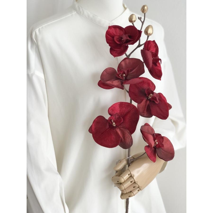 造花 YDM ベルベットオーキット レッド FS-9319R 花材「ら行」 ラン 蘭