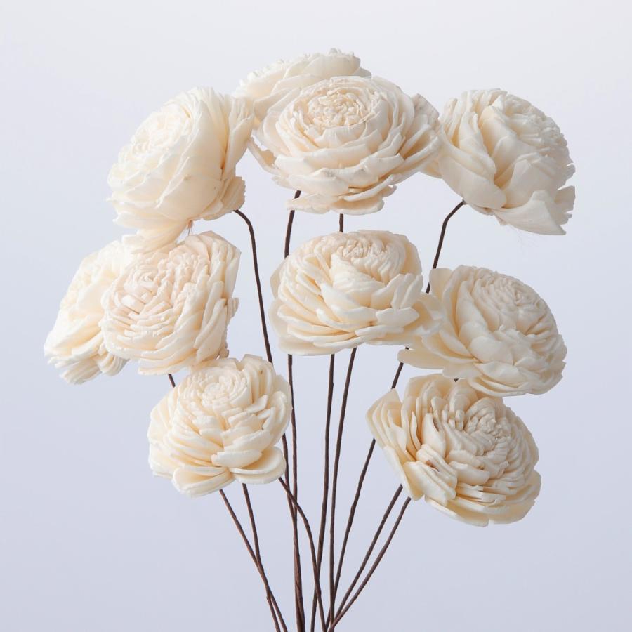 ハンドメイドフラワー 大地農園 ソーラーローズ 小 10本 白 32081-010