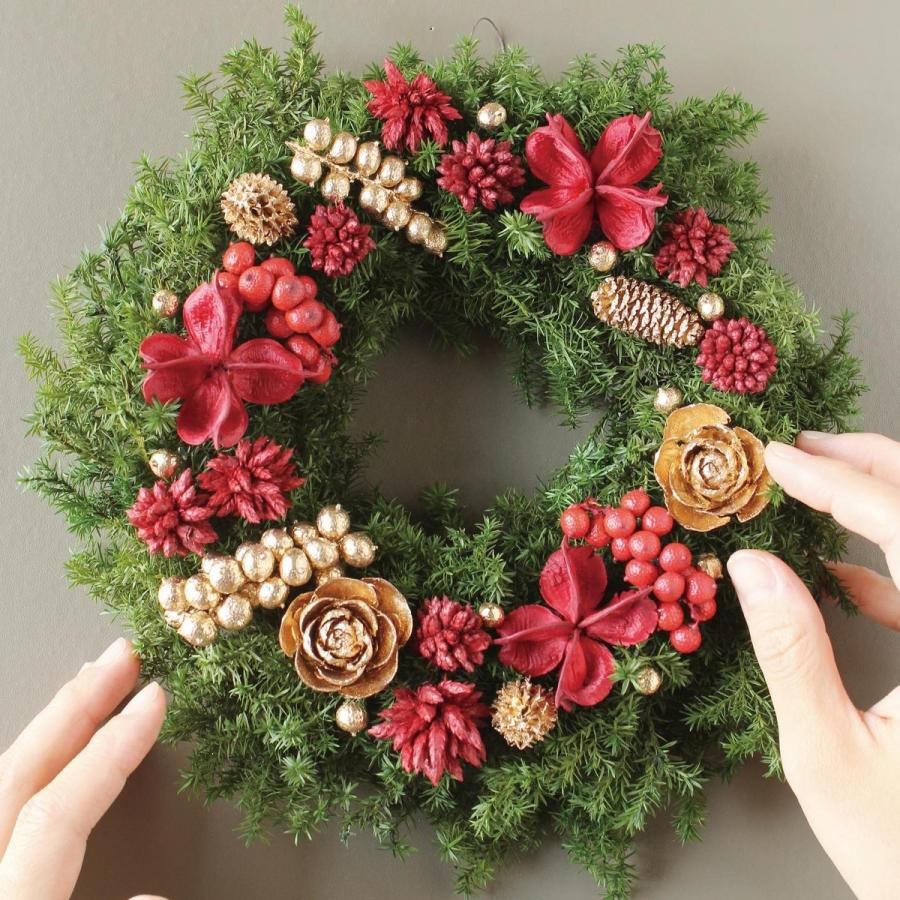 プリザーブド 大地農園 森のリース ヒムロスギ S フォレストグリーン