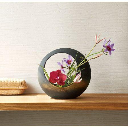 クレイ AKEBONO BLACK 155-059-891 花器 花瓶 陶器花器 : はなどんや