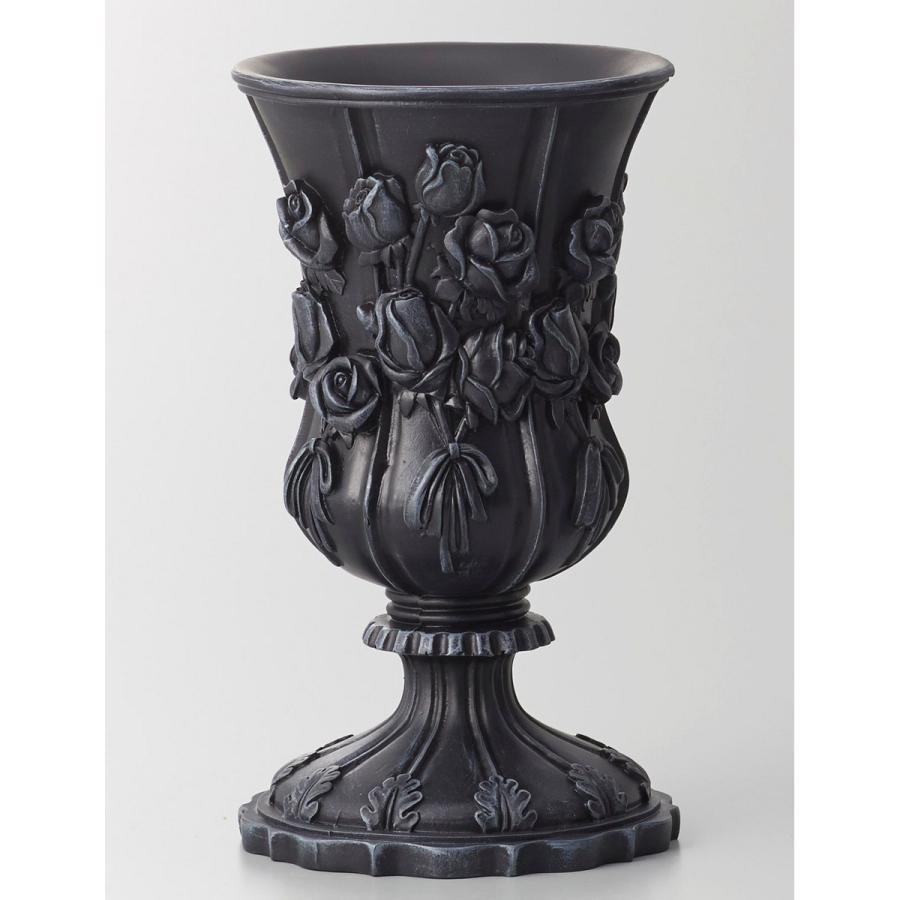 【アンティーク】陶器 花器 クレイ Charles ANTIQUE BLACK 820-650-802 花器 花瓶 ポリレジン樹脂