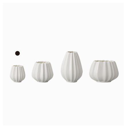フラワーベース ホワイト 陶器 花瓶 クレイ Pleats(プリーツ) 30個 クレイ Pleats プリーツ 5.5Φ5.5H WHITE 366-260-100 花器 花瓶 陶器