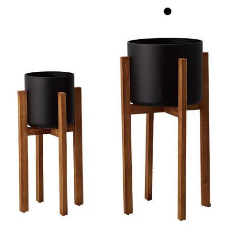 クレイ Wood stand pot BLACK 510-961-800 フラワースタンド その他 フラワースタンド_1