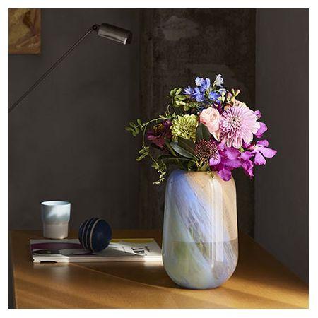 クレイ farbe 15．5φ24H MARBLE 777-670-654 花器 花瓶 ガラス