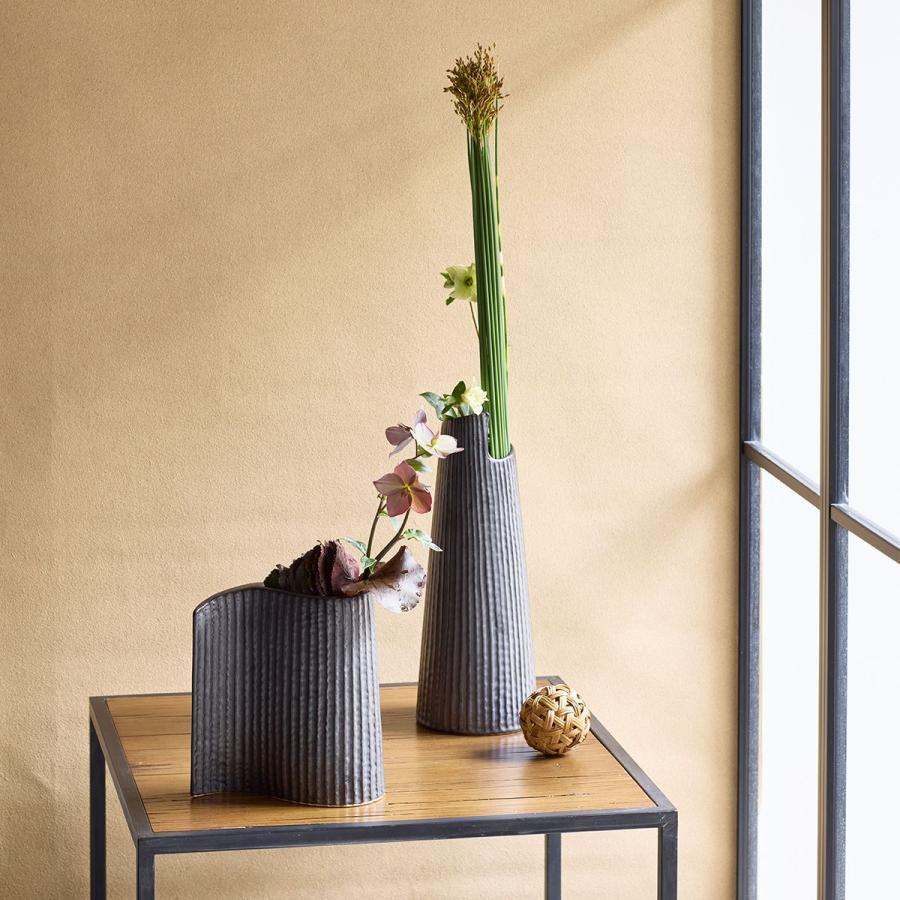 クレイ acero_12φ29H METALLIC BROWN 170-065-270 花器 花瓶 陶器花器