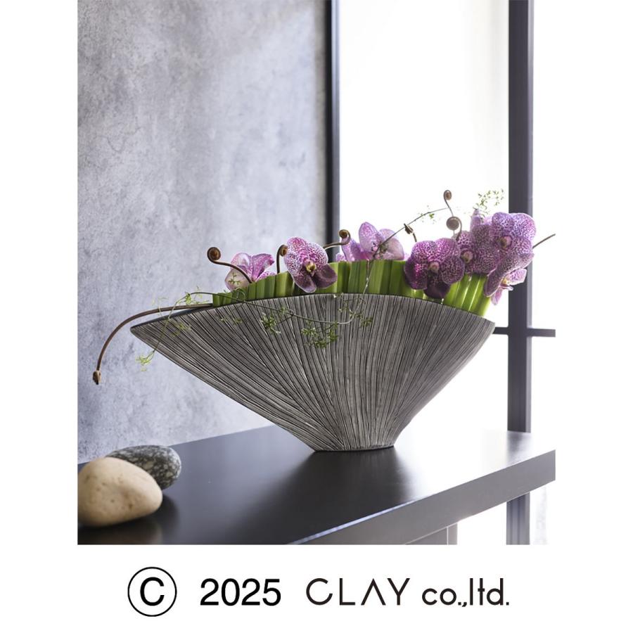 クレイ tranche_53L13W22H DARK GRAY 820-811-812 花器 花瓶