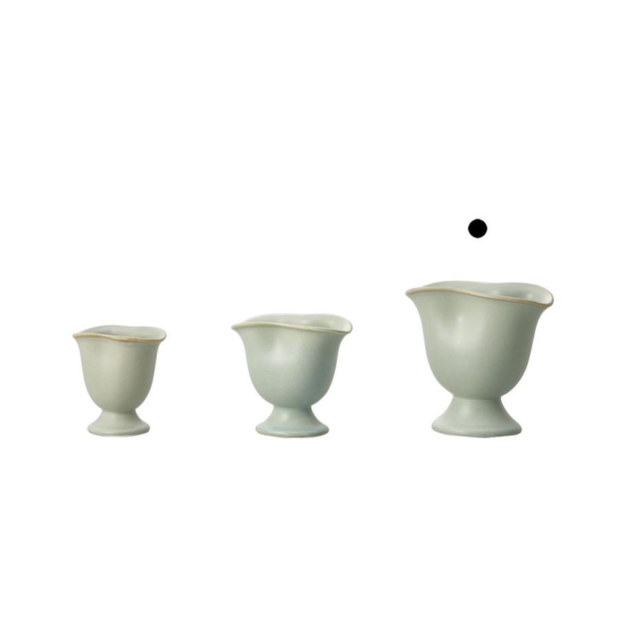 クレイ Serena_15L8W14.5H MIX GREEN 120-765-430 花器 花瓶 陶器花器