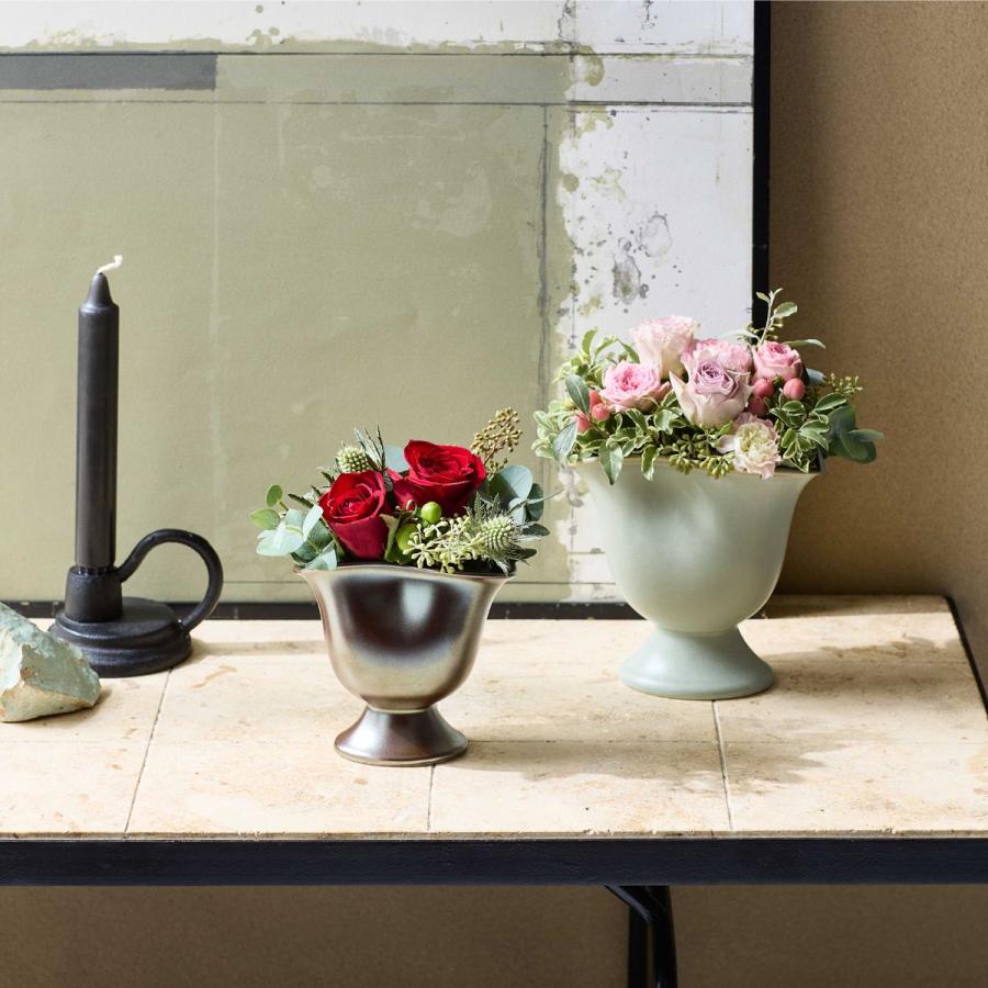 クレイ Serena_15L8W14.5H MIX GREEN 120-765-430 花器 花瓶 陶器花器
