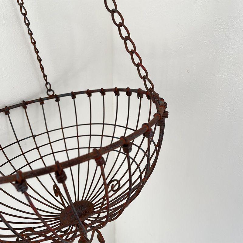 日限定07 COVENT コベントガーデン ラスティ ハングバスケ２点セット サビ色 GK-51 かご バスケット ワイヤーバスケット