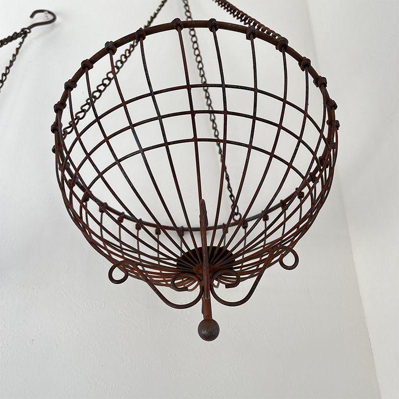 日限定07 COVENT コベントガーデン ラスティ ハングバスケ２点セット サビ色 GK-51 かご バスケット ワイヤーバスケット