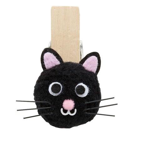 東京リボン クリップぼんてんキャラ 約6X約3CM 20個 5 黒ねこ