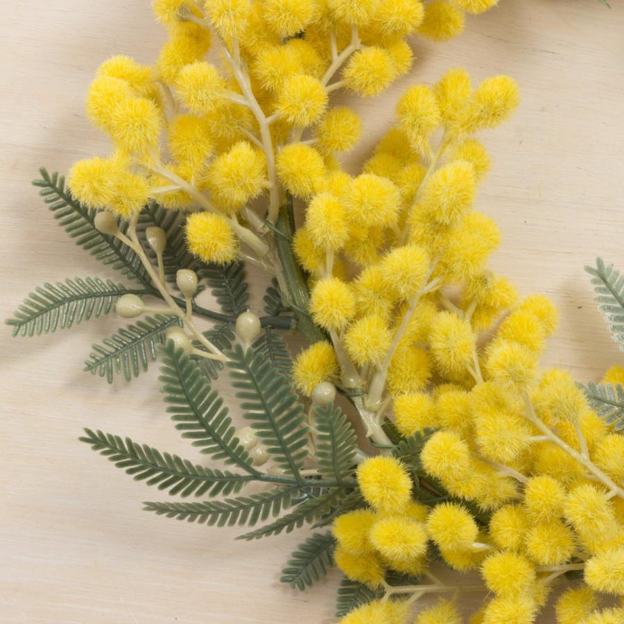 即日 造花 アスカ ミモザリース イエロー A 10 造花 花材 ま行 ミモザ 051 はなどんやアソシエ 通販 Yahoo ショッピング