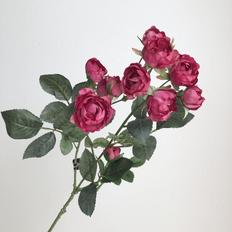 造花 アスカ ミニローズ×11 ラズベリー A-36035-5R 花材「は行」 バラ 