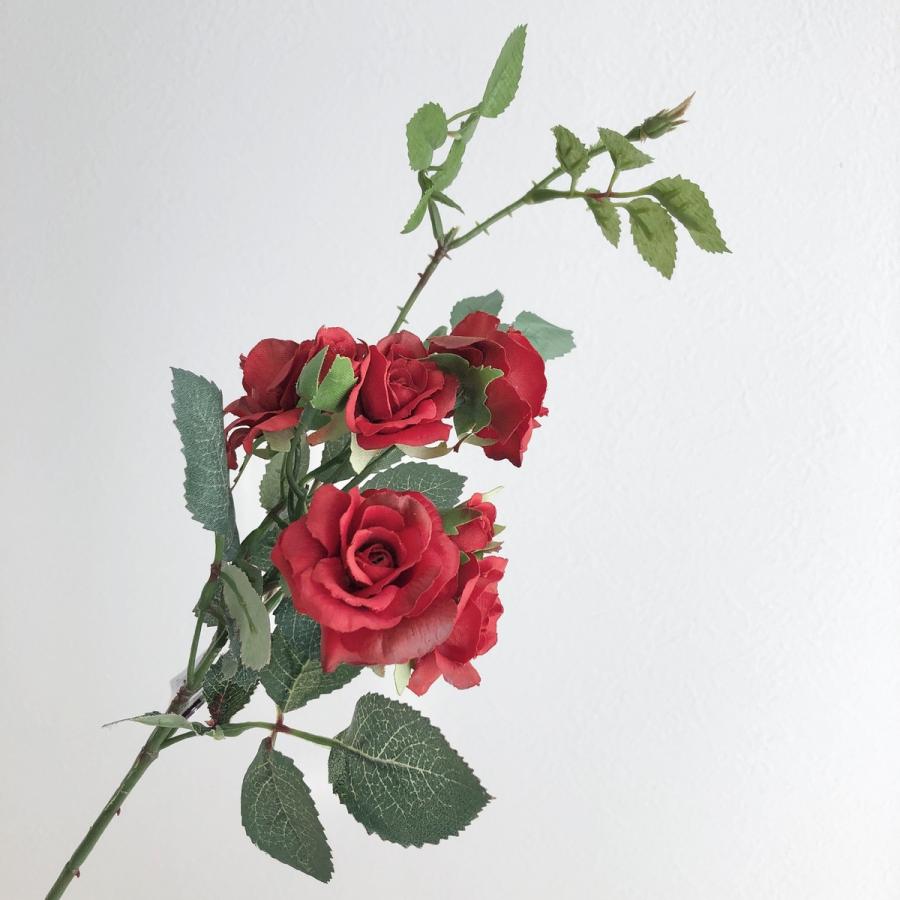 造花 アスカ ローズピック×7 レッド A-36112-2 花材「は行」 バラ : は