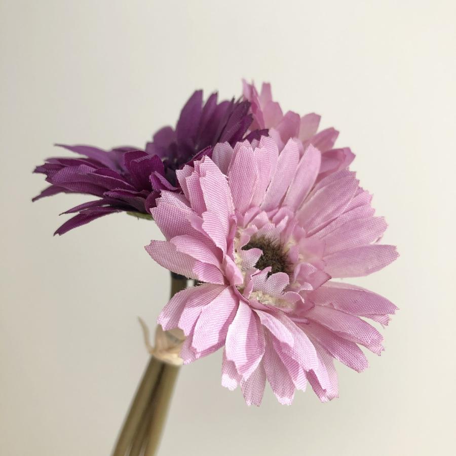 造花 アスカ ミニガーベラバンチ 1束3本 パープル A-32214-7 花材「か