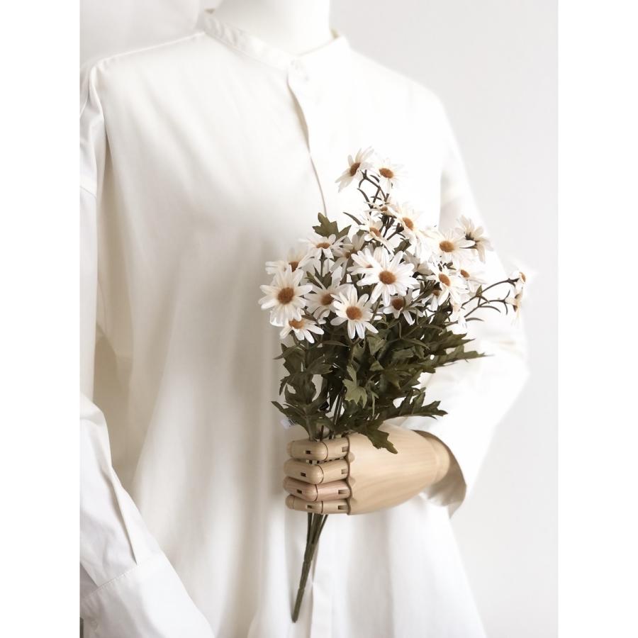 造花 アスカ マーガレットブッシュ×27 クリ−ムホワイト A-33165-011