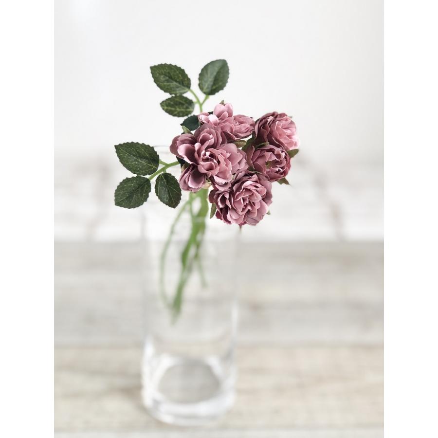 新品　アスカ　造花　花材　12 アーティフィシャルフラワー　ローズ　グリーン 造花 アスカ ローズバンチ×5 1束6本 ダスティモーブ A-31865-055D 花材