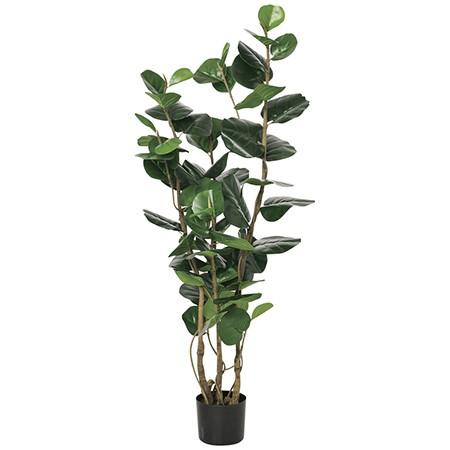 直送 人工観葉植物 アスカ インディアンアーモンド ポット付 ＃051A グリーン A-50900-51※返品代引不可